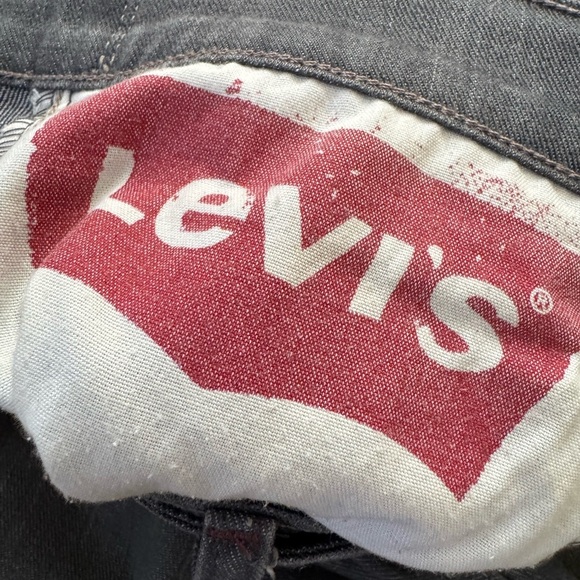 Levis 511 Skinny Two Horse Brand Adjustable Waist Jeans Men 34/30 Dark Gray - Picture 4 of 7